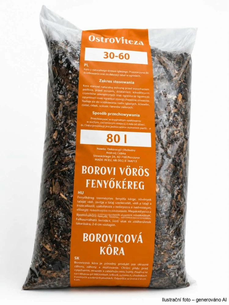Mulčovací kůra hrubá borovicová 80L