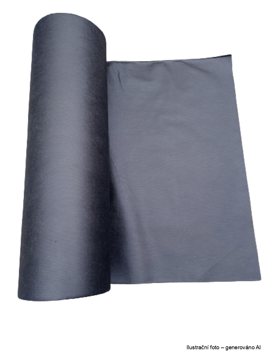 Netkaná textilie 1.6x50m gramáž 50 g /m2 černá