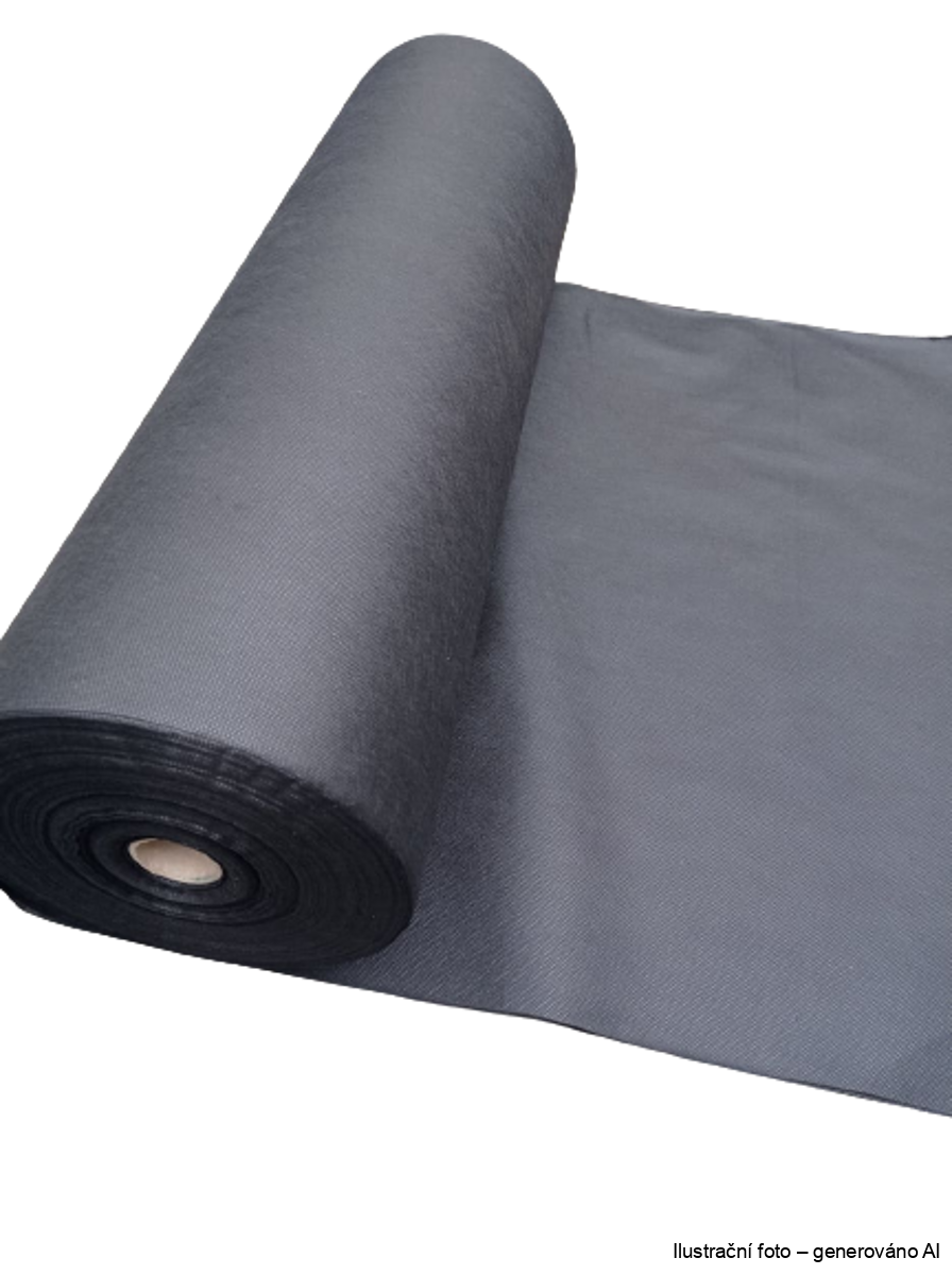 Netkaná textilie 1.6x100m gramáž 50 g /m2 černá