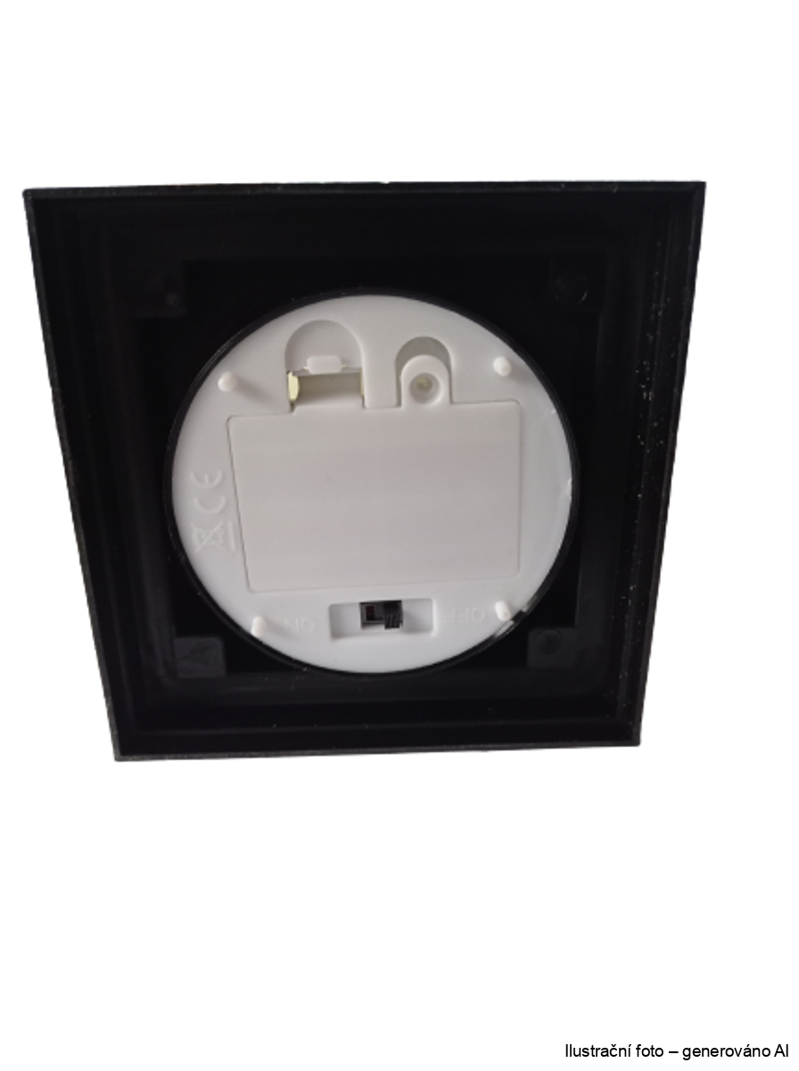 Hřbitovní lucerna na elektrickou svíčku CORTINA černá - led svíčka žlutá