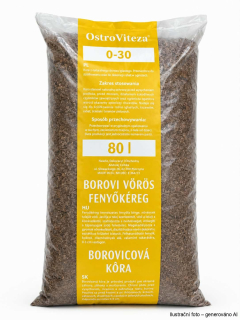 Mulčovací kůra jemná borovicová 80L